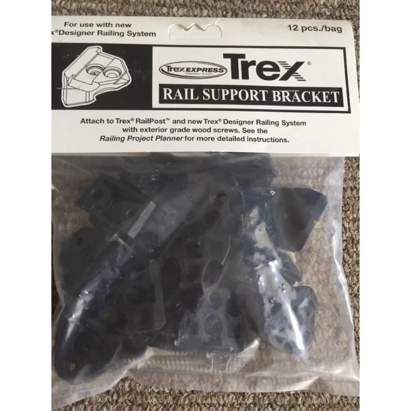 TREX DECKING DESIGNER SERIES RAIL SUPPORT BRACKET WITH SCREWS 12pcs