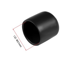 TA-VIGOR 10Pcs Rubber End Caps, 21mm ID Round Flexible Screw End Caps Thread Protectors, Black Vinyl Bolt Covers Rubber Covers for Screws, Tubes, Cables, Wires, etc