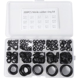 NUTTDOO O-ring seals,200pcs O-Rings Gasket kit Rubber Nitrile Washers O Rings Assorted for Mixer Taps, Plumbing, Rubber Spacer Gasket Washers Seal
