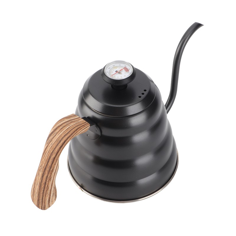 1.2L Stainless Steel Tea Coffee Kettle with Thermometer Gooseneck Spout