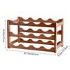 Glsety 12 Bottle Wooden Wine Rack,3 Tier Free Standing Wine