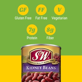 S&W - Dark Red Kidney Beans - 15.5 Oz. Can (Pack Of 12)