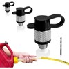 Gas Can Vent: 10-Second Easy Install, Fast Fuel Flow, 3-Pack, Durable Stainless Steel, Universal Fit, Bonus Silicone Cap Attachment