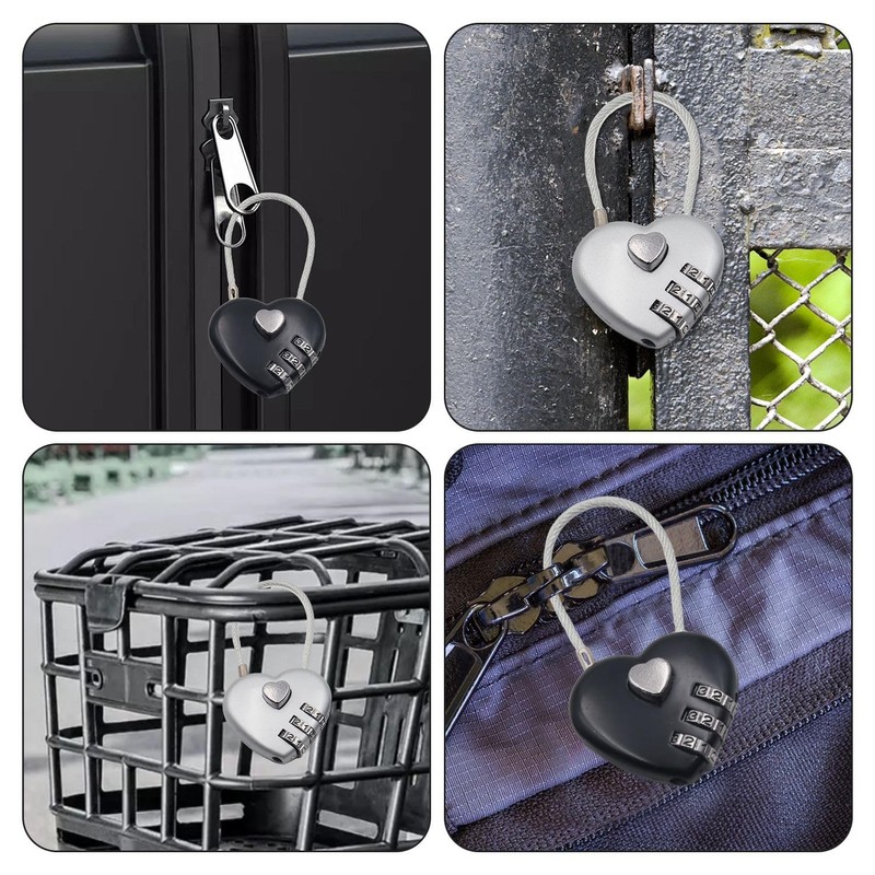 KKLM Padlock Wire Lock 2 Pack Combination Combination Combination Combination