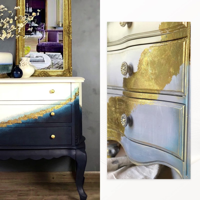 KINNO Gold Leaf Sheets,Gold Foil Leaf Sheets 100Sheets Antique Gold