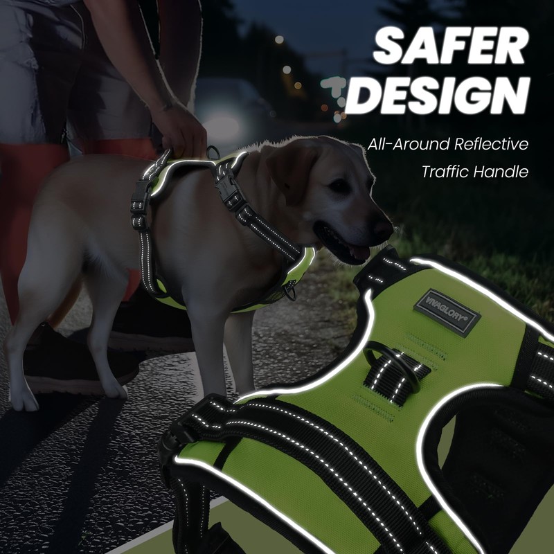 VIVAGLORY Easefit Dog Harness for Walking Hunter & Training, No