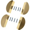 XMHF 4 Pack Semicircular Cabinet Pulls, Solid Brass Hardware Knobs,