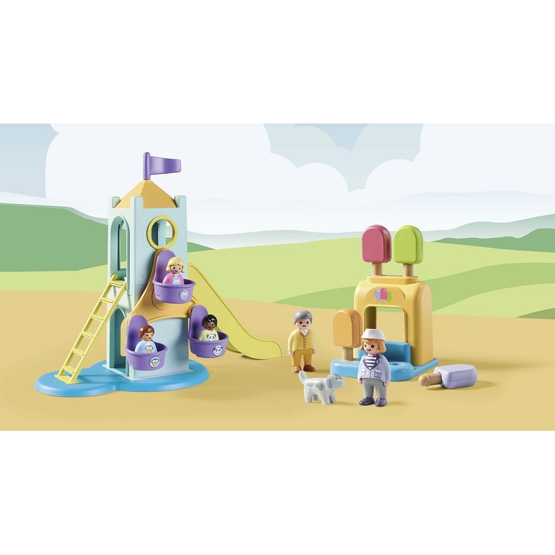 Playmobil 1.2.3: Adventure Tower with Ice Cream Booth
