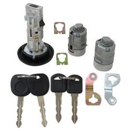 707835, 924-725 Ignition Switch Lock Cylinder with Pair Front Door Lock Cylinder for G-M-C Jimmy S10 2002-2003