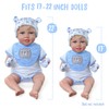 BABESIDE 9 Pcs Reborn Baby Doll Clothes with Bassinet for