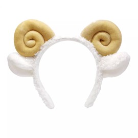 RmKbe Sheep Headband Goat Horn Headband Plush Animal Ears Hair Band Cartoon Animal Headwear for Children Adults