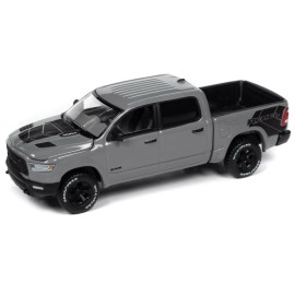 DCD 2023 Ram 1500 Rebel Havoc Edition Pickup Truck Ceramic Gray "Muscle Trucks" Series 1/64 Diecast Model Car by Auto World