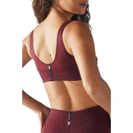 Savage X, Womens, Peak Performance Low-Impact Mesh Sports Bra, Red Cocoa, M