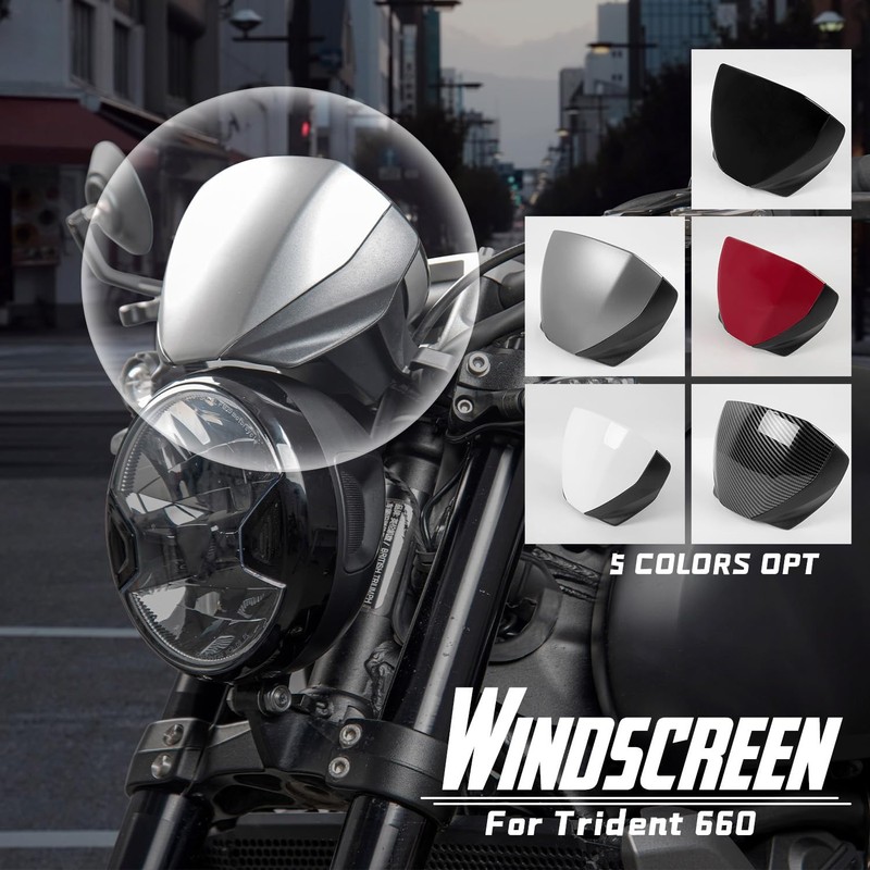 Lorababer Motorcycle Front Screen Visor Protector New Windshield Flyscreen Wind