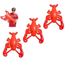 Large 20" RED Blow-up Inflatable Lobster Pool Toy Luau Nautical Clam Bake Beach Hawaii Key West Theme Party Decoration (3 Pack)