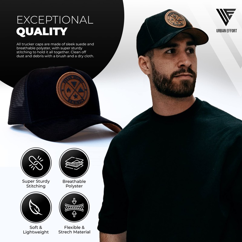 Urban Effort Mesh Trucker Hat,Men and Womens Trucker Hats with