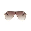 Oversized One-piece Lens Fashion Sunglasses for Women, Metal Hollow Out,