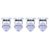 4 Pcs Swivel Caster Heavy Duty Stainless Steel Transparent PU
