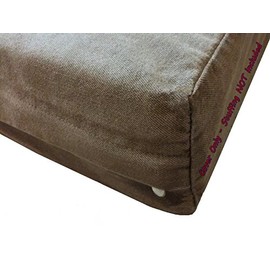 Dogbed4less DIY Pet Bed Pillow Brown Denim Duvet Cover and Waterproof Internal Case for Dog and Cat at 35X20X4 Inch - Covers only