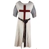 Hayat handicrafts Medieval Knight Crusader Maroon Templar Off-White Tunic Costume