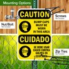 Caution Bump Caps Must Be Worn Bilingual Osha Sign, 12x18