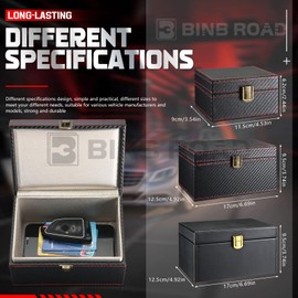 BINB ROAD Car Key Signal Blocker Box Compatible with Faraday Box for Car Keys,Carbon Fiber,Small