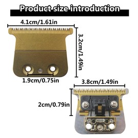 JRSHOME Upgraded Version Replacement Trimmer Blades Include Ceramic Moving Blade Metal Moving Blade Fixed Tooth Blade with Screws for BaBylissPRO FX787 & FX726 Trimmer