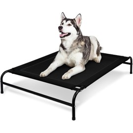 JAMESVAN Dog Beds,Breathable Elevated Dogs Bed, Cooling Raised Dog Bed for Medium Dogs with Durable Metal Frame, Outdoor Elevated Raised Pets Sleeping Bed for Home and Garden,L