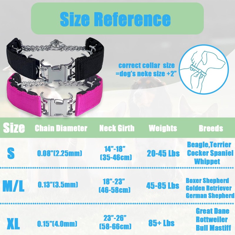 No Pull Dog Adjustable Collar with Buckle for Small Medium