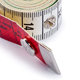 Prym 282120 Maßband Color Plus mit Knopf 150 cm/cm, Poly-Fiber-Gewebe, gelb, farbige Dezimeter-Zonen