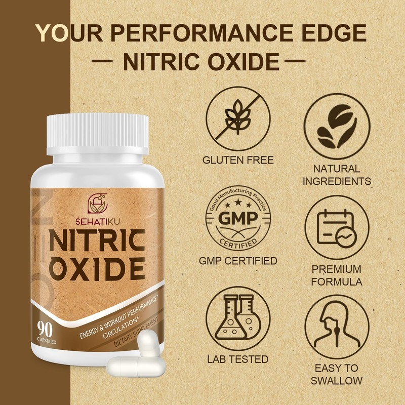 SehatiKu Nitric Oxide Supplement, Nitric Oxide Booster & 6-in-1 Phytonutrient