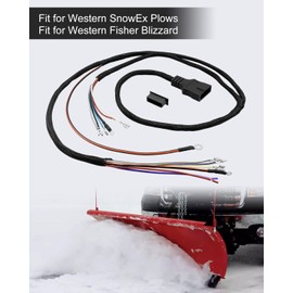 TIKSCIENCE 11 Pin Plow Side Light Wiring Harness with Dust Cover – Fit for Western Fisher Blizzard SnowEx Plows Replace 26347 26377, 3-Plug Vehicle-Side Harness