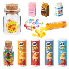 YSYZM Miniature Food and Drink, Miniature Dollhouse Gnome Accessories, Kitchen, 1/12 Food Set, Mini Food Decoration, Christmas, Plastic