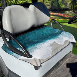 Yewattles Beach Car Seat Cover with Armrests Fit Most 2 Passenger Golf Cart Seat Cover Blanket Towel Outdoor Sports Dust Proof Protective Accessories Decor