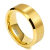 TRUMIUM 8mm 18k Gold Tungsten Rings for Men Women Wedding
