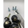 Elegent Upholstery 2" Inch black Ball Casters with Wood Stem