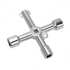HONGLINSONG 4-Way Panel Key, Square Utility Cross Electric Box Wrench,
