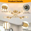 YCZM Modern Sputnik Chandelier, 6-Lights Mid Century Semi Flush Mount