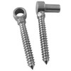 XGNG 1 Pair Stainless Steel Wood Threaded Bolt Hinges Wood