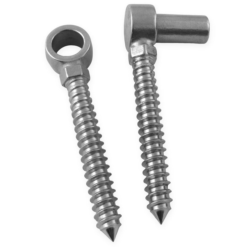 XGNG 1 Pair Stainless Steel Wood Threaded Bolt Hinges Wood