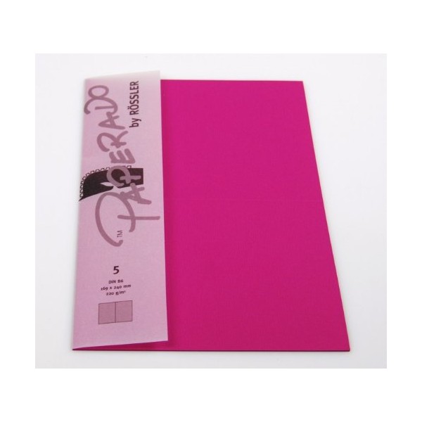 Paperado B6 Folded Card - Amarena (Pack of 5)