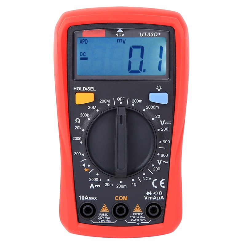 UT33dMultimeter Portable Plastic Large Screen Digital Ammeter Electrician Tools Dc