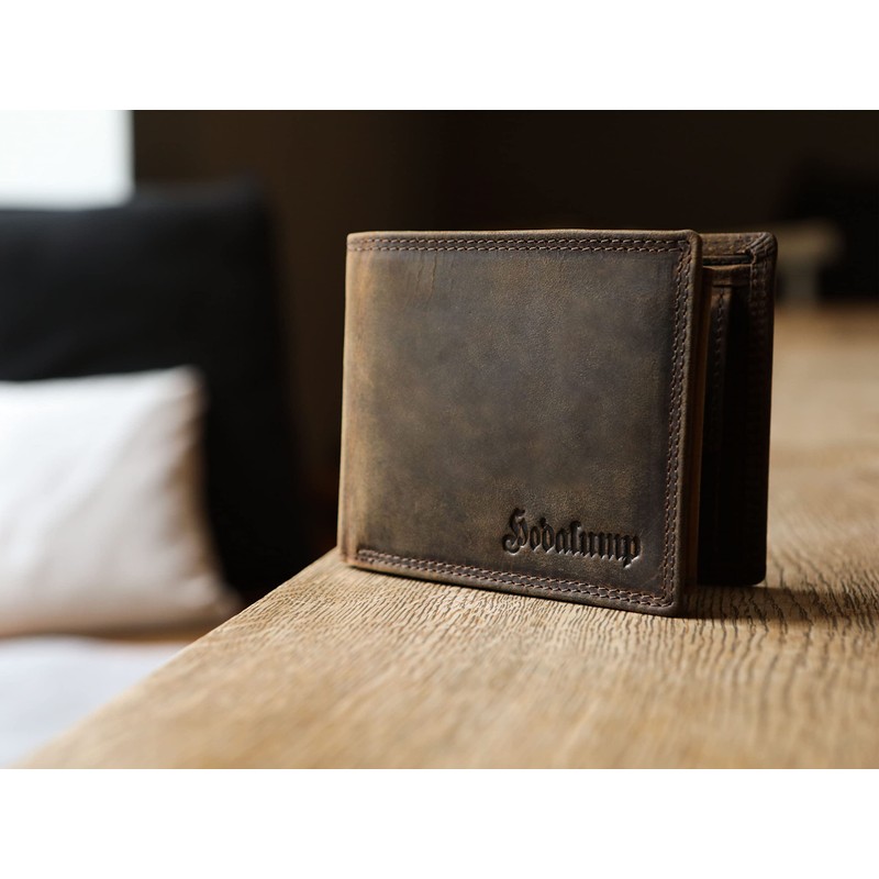 Hodalump Genuine Leather Men's Wallet in Gift Box with RFID
