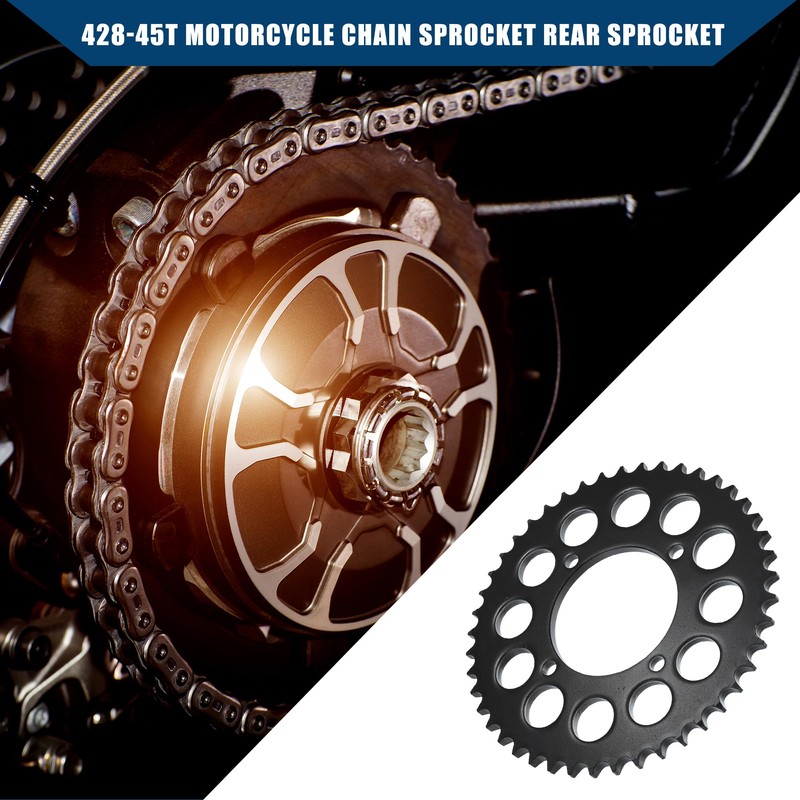 Hihaha 428 Pitch 45 Tooth Motorcycle Chain Sprocket/Rear / 76mm