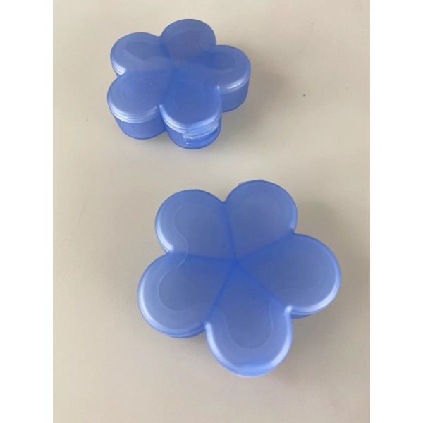 5 Compartment Flower Shape Pill Box - BLUE  2 x