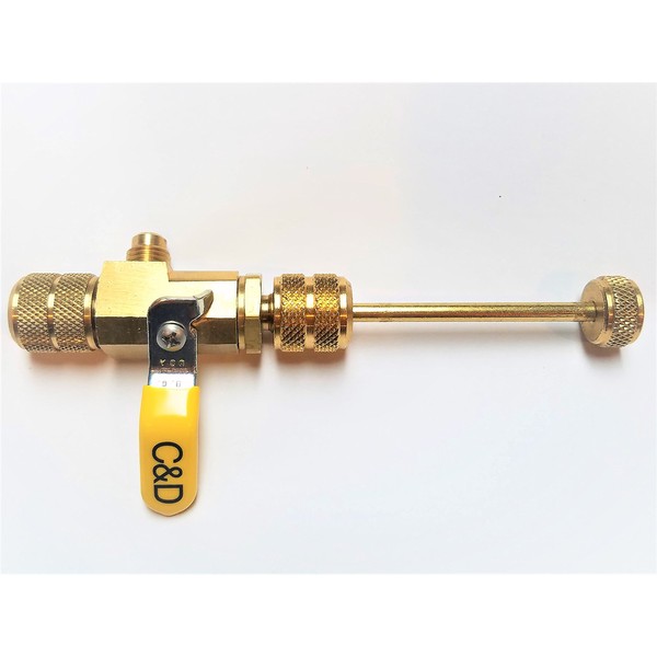 Schrader Core Removal Tool for 1/4 Flare acess fitings, with