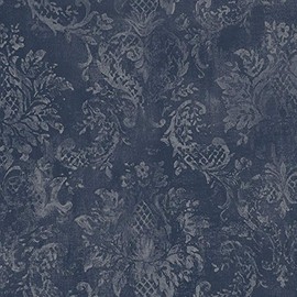 Manhattan Comfort NWSD36102 Pinecrest Double Roll of Decorative Solid Vinyl Wallpaper, Navy/Grey