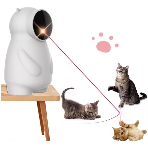 AILEDA Katzenspielzeug,Automatisches Laser Katze Spielzeug mit Zufälliger Trajektorie,Bewegungsaktiviertes Wiederaufladbares Automatisches