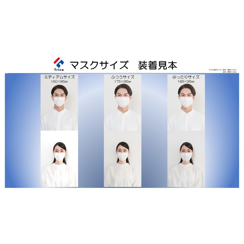 [トリコ] メガネが曇りにくいあんしんマスク 個包装 ミディアム 30枚
