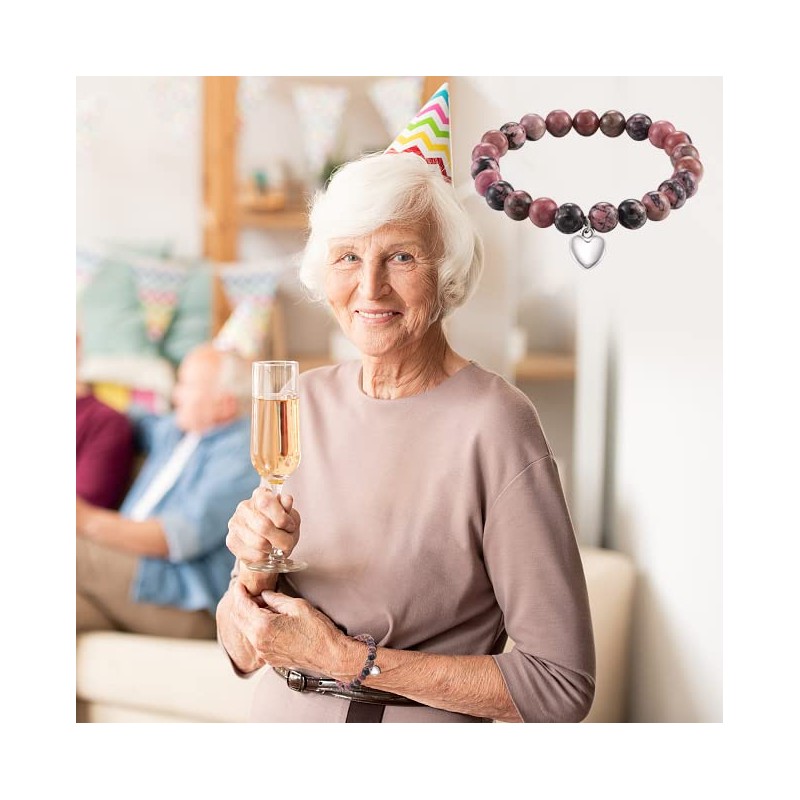 HGDEER 13/16/18/21/30/40/50/60/70/80 Birthday Gifts for Girls Women, Natural Stone Heart